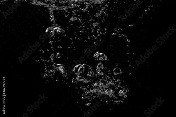 Fototapeta Water bubble on a black