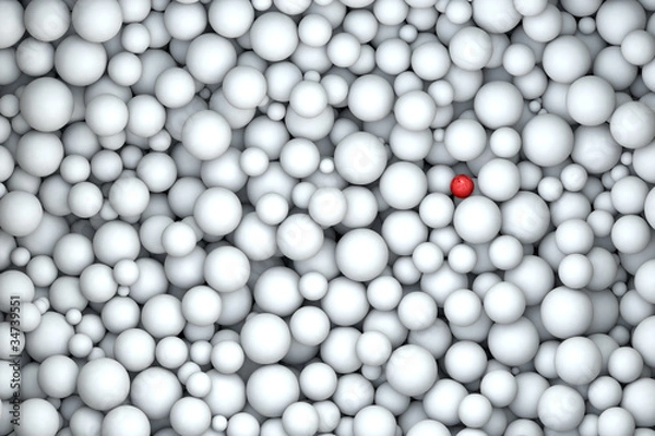 Obraz single red pearl on white murmur