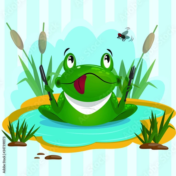 Obraz frog in the water