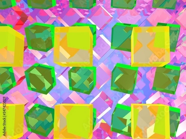 Obraz abstract background with colorful cubes