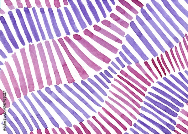 Obraz Abstract pattern purple and rose stripes on white background