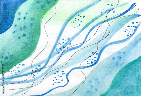 Obraz Abstract seamless pattern with waves