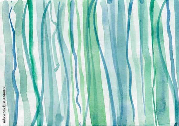 Obraz Abstract seamless pattern with green stripes