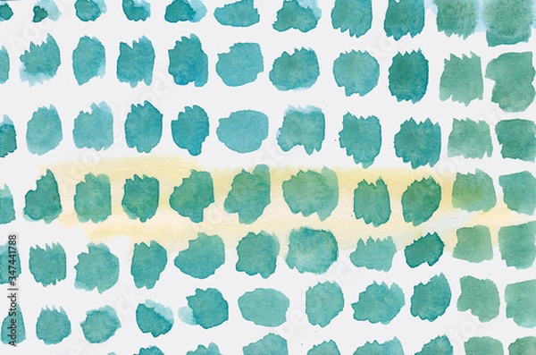 Obraz Abstract seamless pattern with green spots on white background