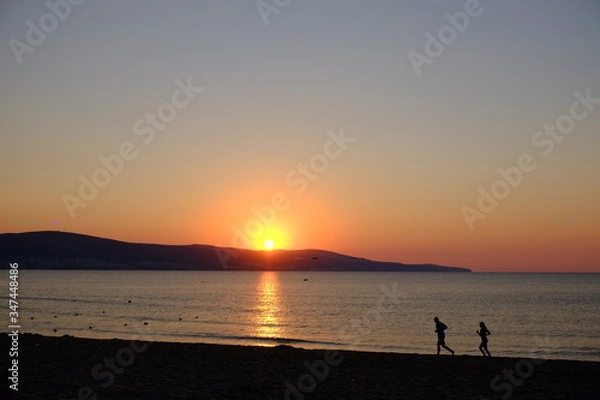Fototapeta sunset on the beach