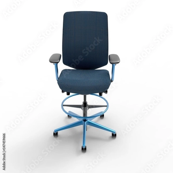 Fototapeta 3D image office working chair 6