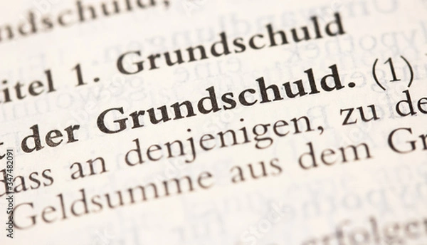 Obraz Grundschuld Definition