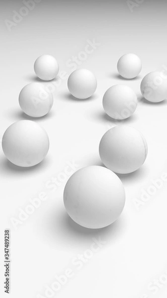 Fototapeta White abstract background. Lowpoly backdrop. Crumpled paper. 3D illustration