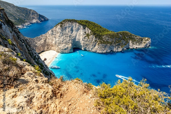 Fototapeta Navagio Shipwreck Beach in Zakynthos, Ionian Islands, Greece