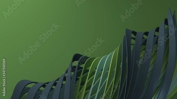 Obraz Green abstract background. 3D Render