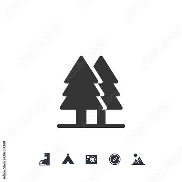 Fototapeta trees icon vector illustration for website and graphic design