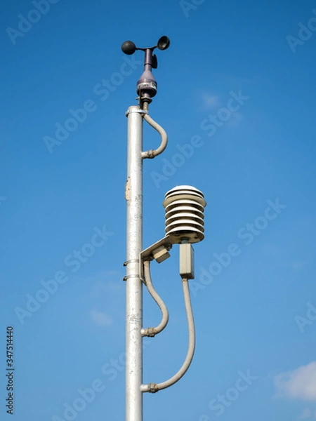 Obraz Wind flow meter With a sky background texture