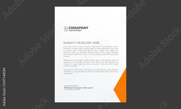 Obraz Minimalist Letterhead Design Template