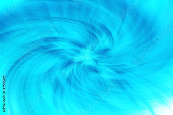 Fototapeta Abstract cyan vortex wormhole representation with blue line as hole