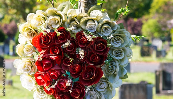 Fototapeta roses graveyard