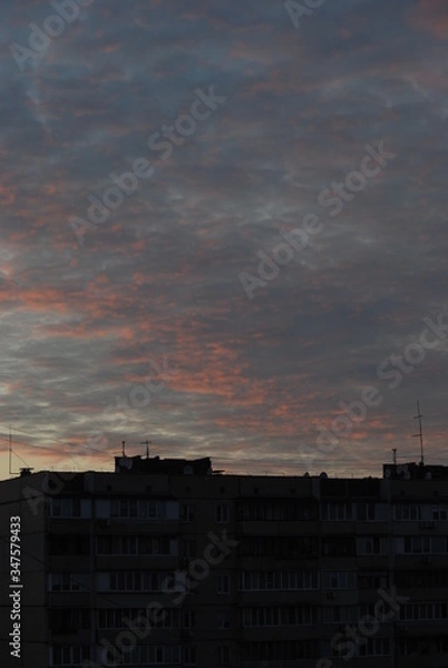 Obraz sunset over the city
