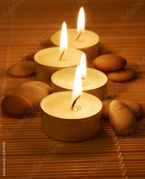 Fototapeta lit candles