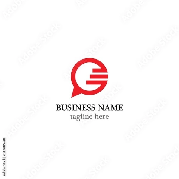 Fototapeta Chat logo template vector icon design