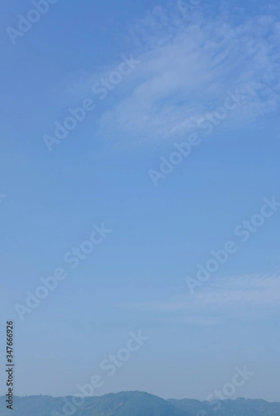 Obraz blue sky background and mountain