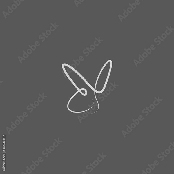 Obraz Premium rabbit logo design