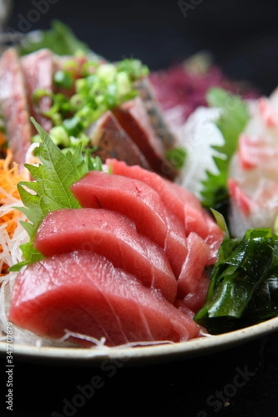 Obraz 刺身三点の盛り合わせ