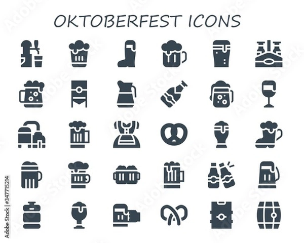 Obraz oktoberfest icon set