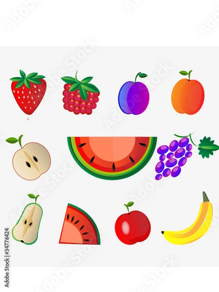 Fototapeta Fruira set