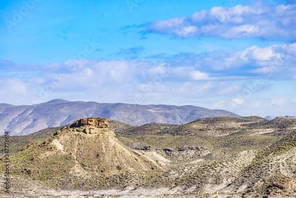 Obraz View of the Tabernas desert in Spain
