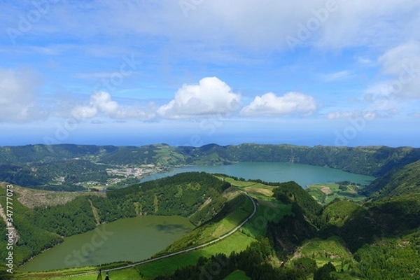Fototapeta Lake view on the azores