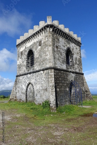 Fototapeta Small watchtower on top of a mountain