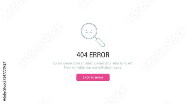 Obraz Error 404 page not found illustration