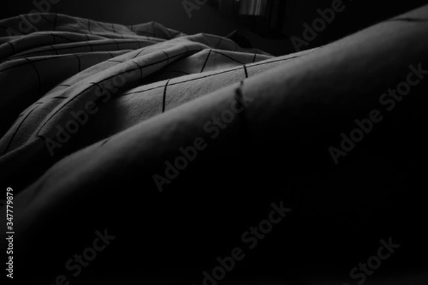 Obraz Black and white bed sheets