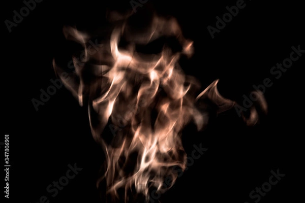 Fototapeta fire on black background