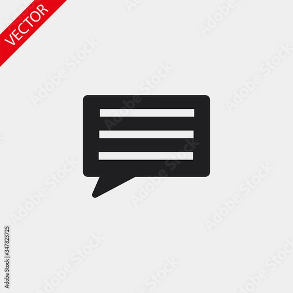 Obraz Chat sms vector icon , lorem ipsum Flat design