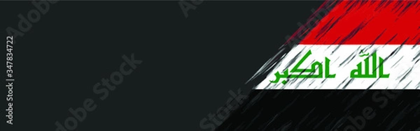 Obraz Iraq flag banner