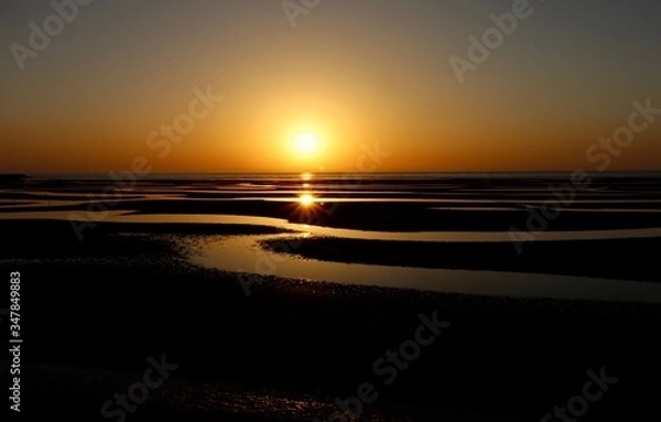 Obraz 夕陽の浜辺