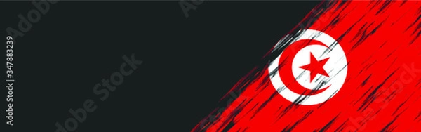 Obraz Tunisia flag banner