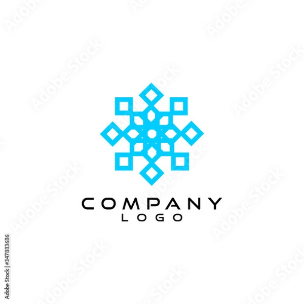 Obraz abstract square shape logo icon vector