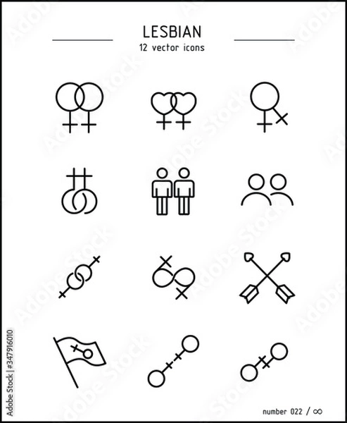 Obraz Vector images of genders. Woman lesbian. Sexual orientation