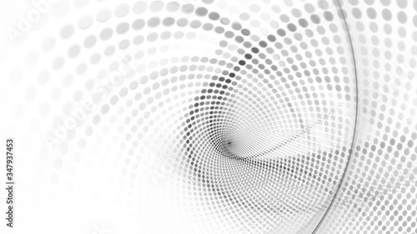 Fototapeta Abstract light background. Digital art fractal graphics. Composition of blur lines and mosaic halftone effects. 3d illustration.