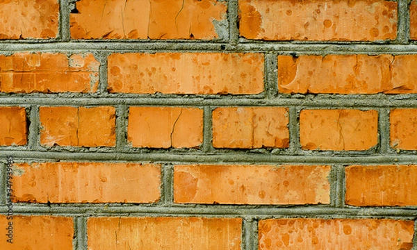 Obraz Abstract red brick background.