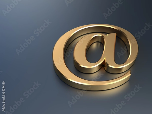 Obraz Golden E-mail symbol