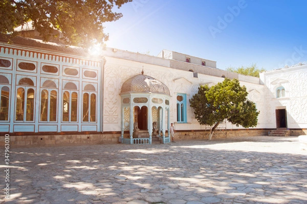Obraz Sitorai Mokhi-Khosa Palace: the residence, summer Palace of the Emir, mid-XIX century, near Bukhara, Uzbekistan...