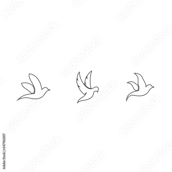 Obraz flying bird icon vector illustration design