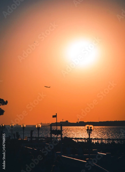 Fototapeta sunset on the beach