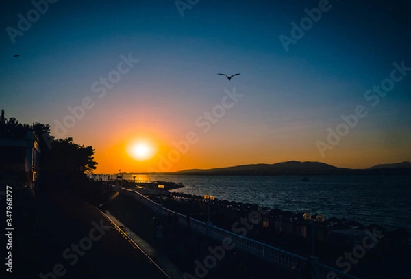 Fototapeta sunset at the beach