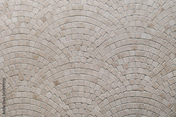 Obraz Beige mosaic tile texture on the bathroom wall