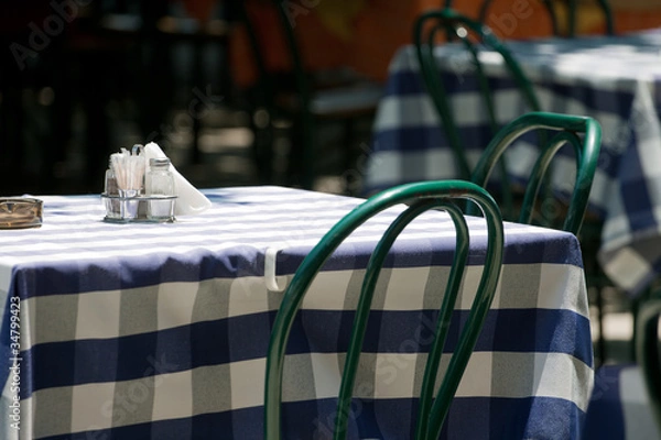 Obraz Table in a street cafe