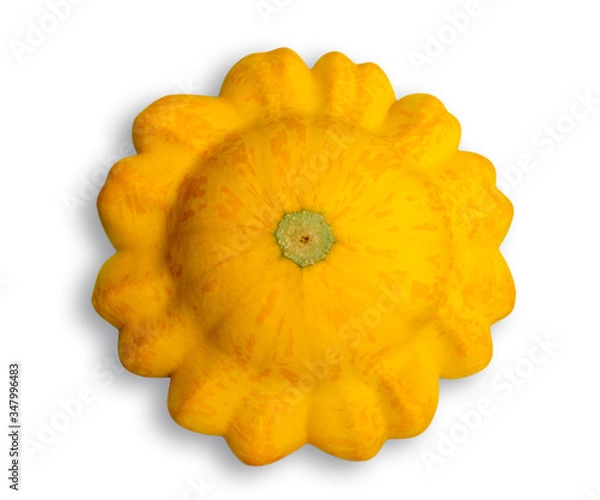 Obraz yellow vegetable zucchini on a white background