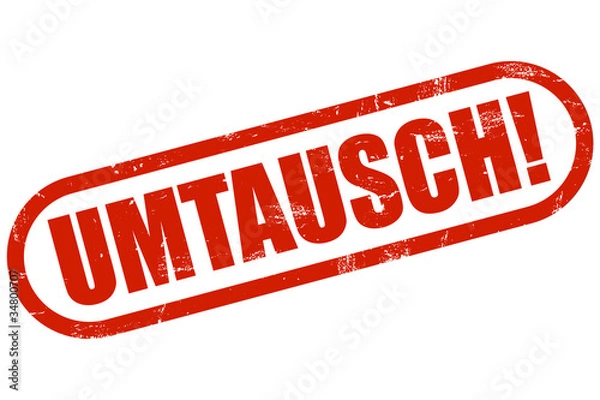 Obraz Grunge Stempel rot UMTAUSCH!